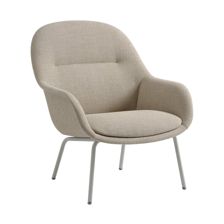 Πολυθρόνα Fiber Lounge με ατσάλινα πόδια - Ecriture 240-grey - Muuto