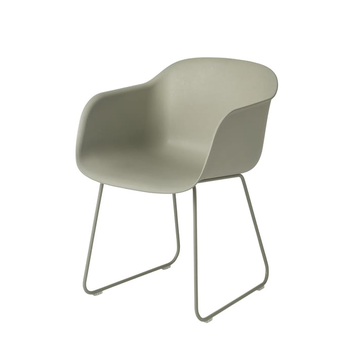 Πολυθρόνα Fiber sled base - Dusty green, gröna medar - Muuto