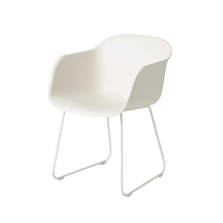 Πολυθρόνα Fiber sled base - Natural white, vita medar - Muuto