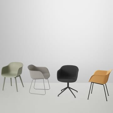 Καρέκλα Fiber tube base - Ochre-Anthracite Black - Muuto