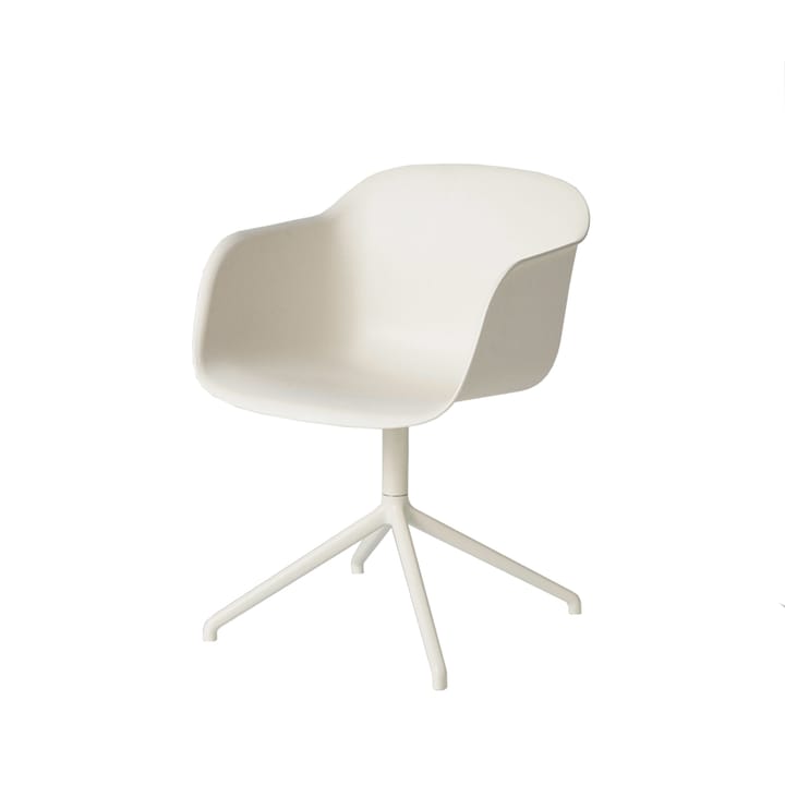 Fiber πολυθρόνα καρέκλα γραφείου περιστρεφόμενη βάση  - White - Muuto