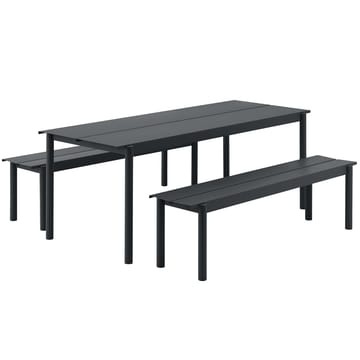 Linear steel παγκάκι 170 cm - Black - Muuto