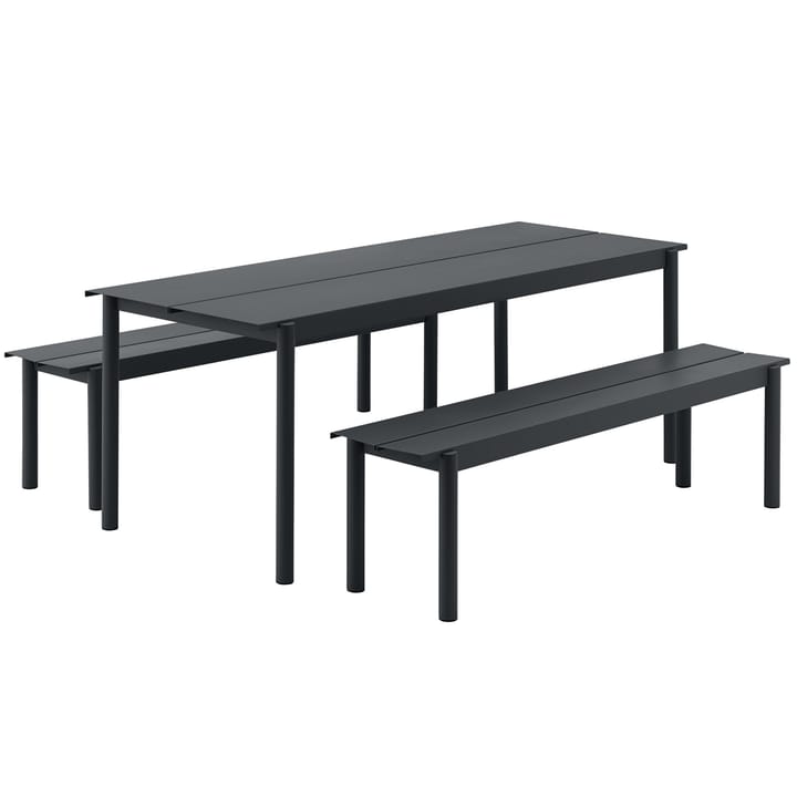 Linear steel παγκάκι 170 cm - Black - Muuto