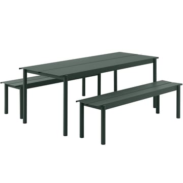 Linear steel παγκάκι 170 cm - Dark green - Muuto