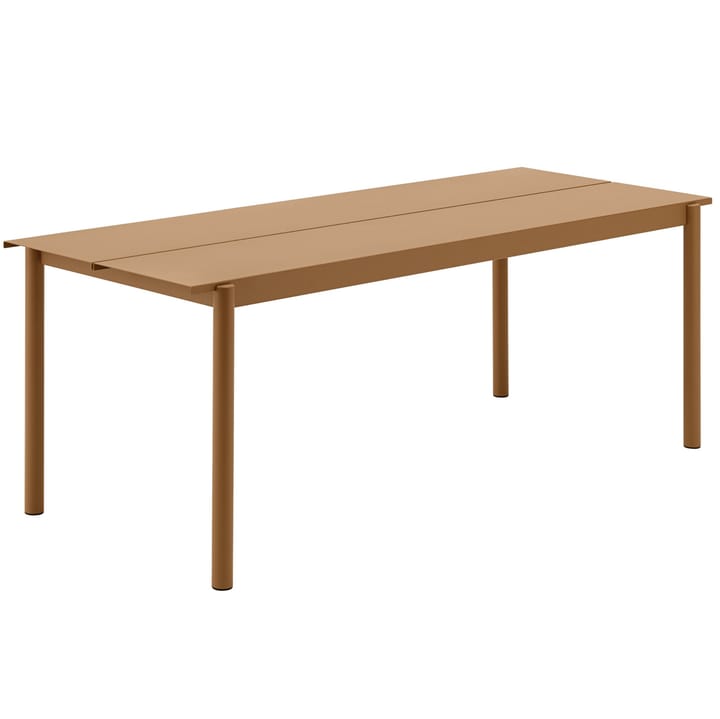 Linear steel table τραπέζι 200x75 cm - Burnt orange - Muuto