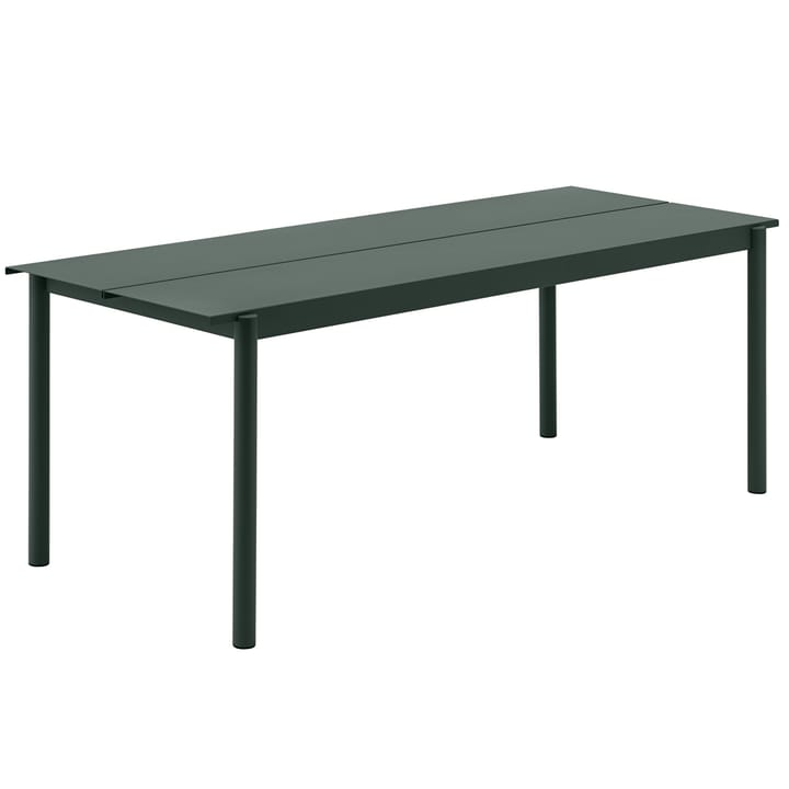 Linear steel table τραπέζι 200x75 cm - Dark green - Muuto