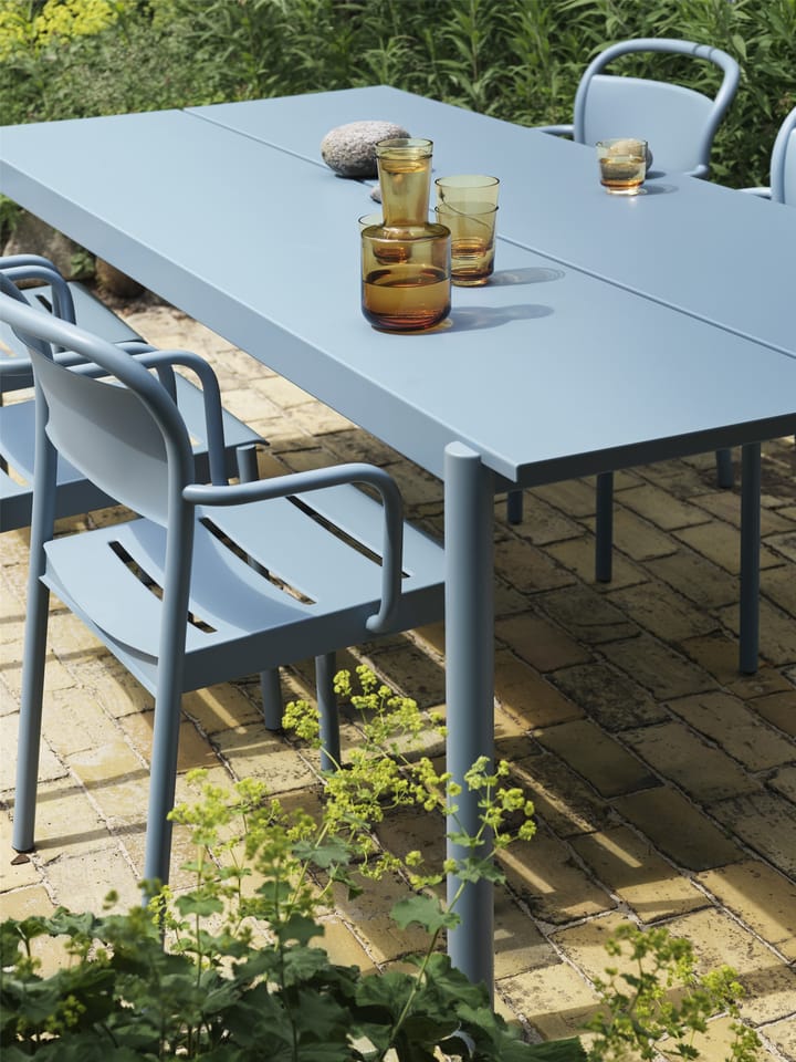 Linear steel table τραπέζι 200x75 cm, Pale blue Muuto