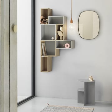 Mini stacked 2.0 ράφια, μεσαίο - ανοιχτό γκρι - Muuto