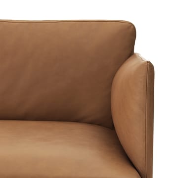 Καναπές Outline 3 θέσεων από δέρμα - Cognac-black leg - Muuto