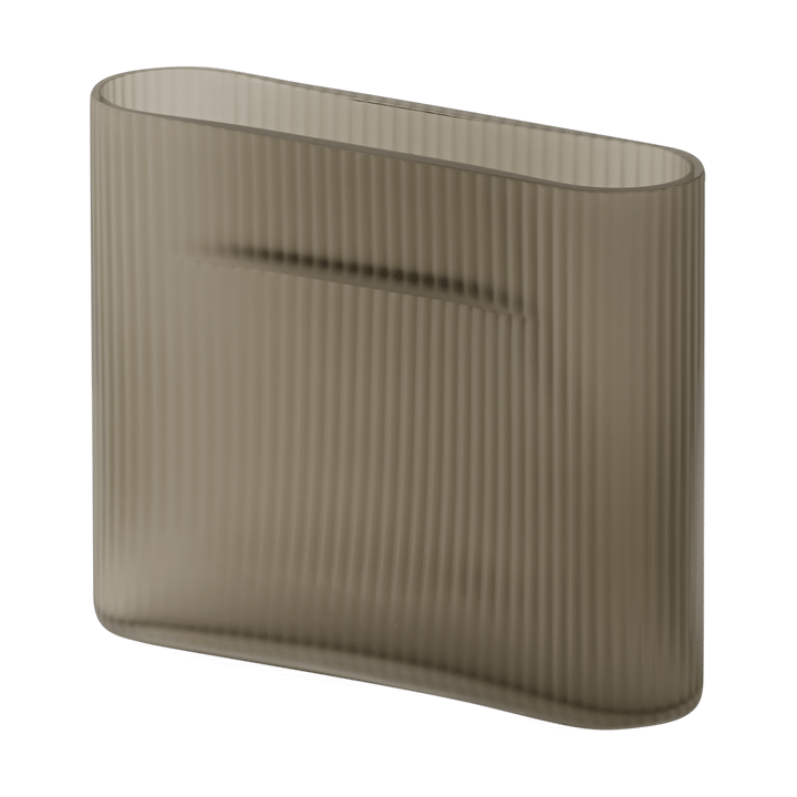 Ridge βάζο γαλακτερό γυαλί 16,5 cm - Taupe - Muuto