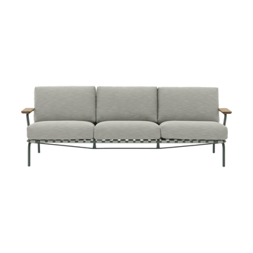 Settle καναπές 3 θέσεων - Ribbed Weave 2 Dark green - Muuto