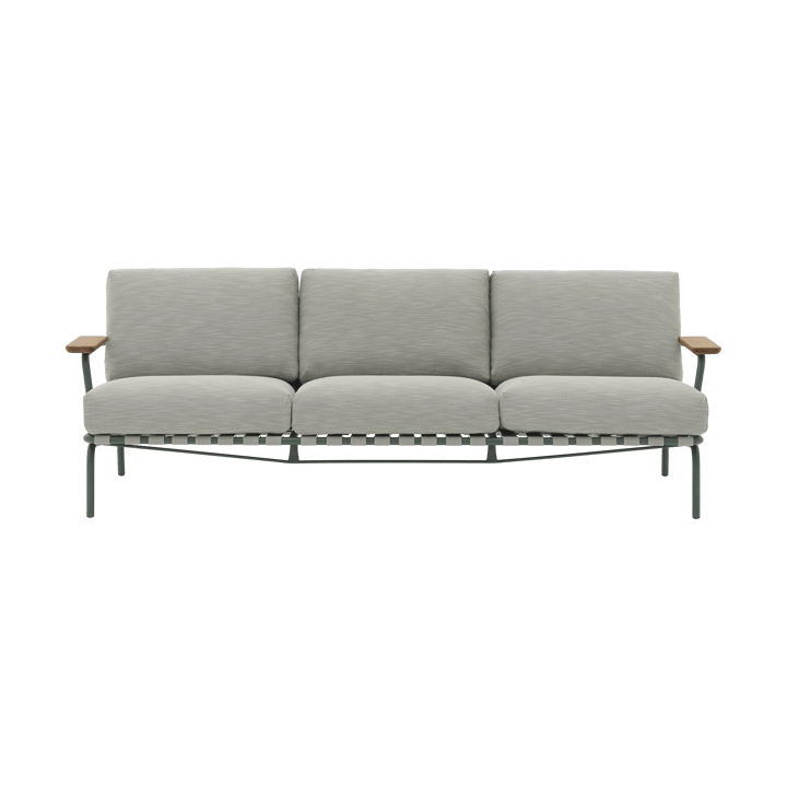 Settle καναπές 3 θέσεων - Ribbed Weave 2 Dark green - Muuto