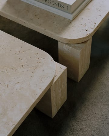 Atlas τραπεζάκι του καφέ 82x82 cm - Unfilled Travertine - New Works