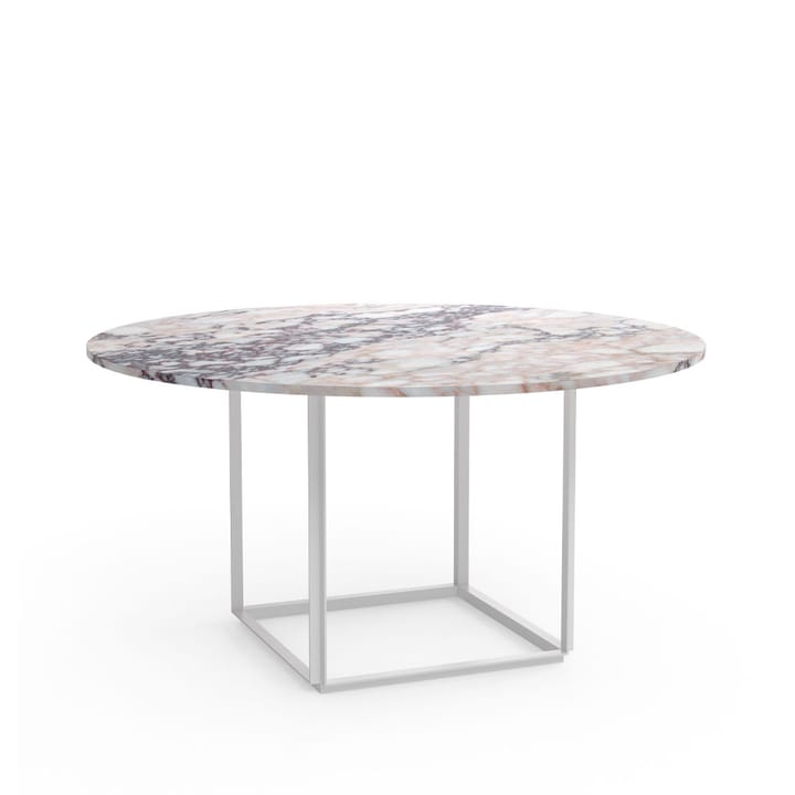 Τραπεζαρία Florence (στρογγυλό) - white viola marble, ø145 cm, λευκό υποστατικό - New Works