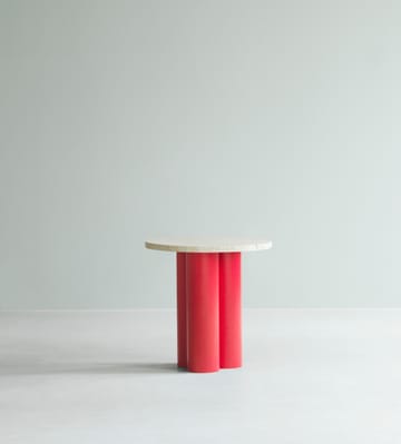 Τραπεζάκι Dit Ø40 cm - Travertine Light-bright red - Normann Copenhagen