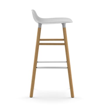 Form σκαμπό με δρύινα πόδια 75 cm - Λευκό - Normann Copenhagen