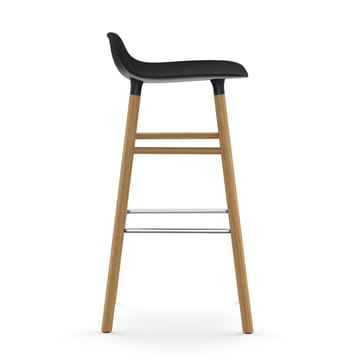 Form σκαμπό με δρύινα πόδια 75 cm - Μαύρο - Normann Copenhagen