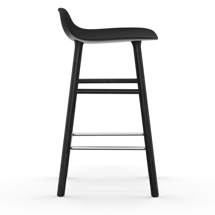 Form Chair σκαμπό με πόδια από βερνικωμένη δρυ 65 cm, Μαύρο Normann Copenhagen