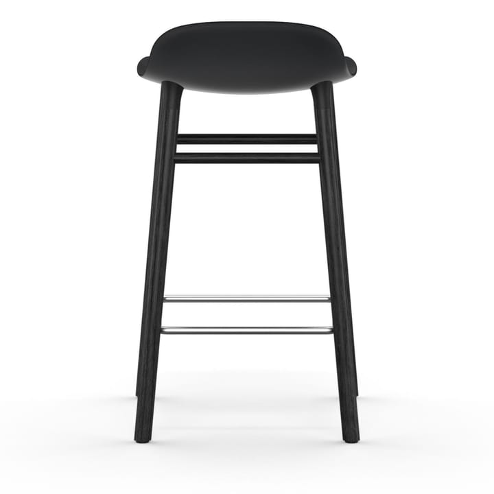 Form Chair σκαμπό με πόδια από βερνικωμένη δρυ 65 cm, Μαύρο Normann Copenhagen