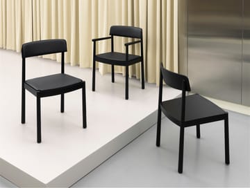 Timb καρέκλα με μαξιλάρι - Black/ Ultra Leather - Black - Normann Copenhagen