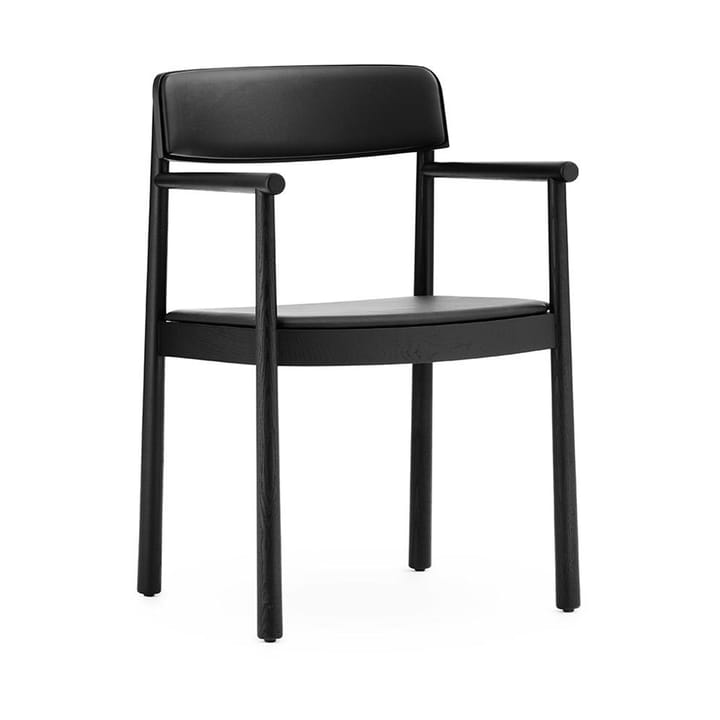 Timb πολυθρόνα με μαξιλάρι - Black/ Ultra Leather - Black - Normann Copenhagen