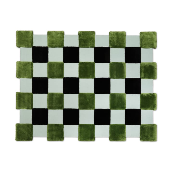 ODC Segment Rug Collection Square χαλί - Green-black-mint, 142x198 cm - Ogeborg