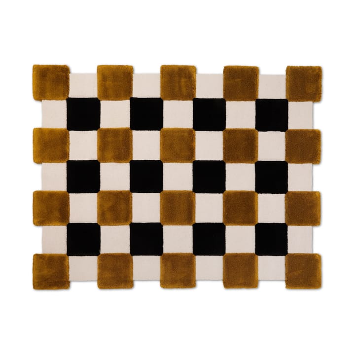 ODC Segment Rug Collection Square χαλί - Ochre-beige-black, 142x198 cm - Ogeborg