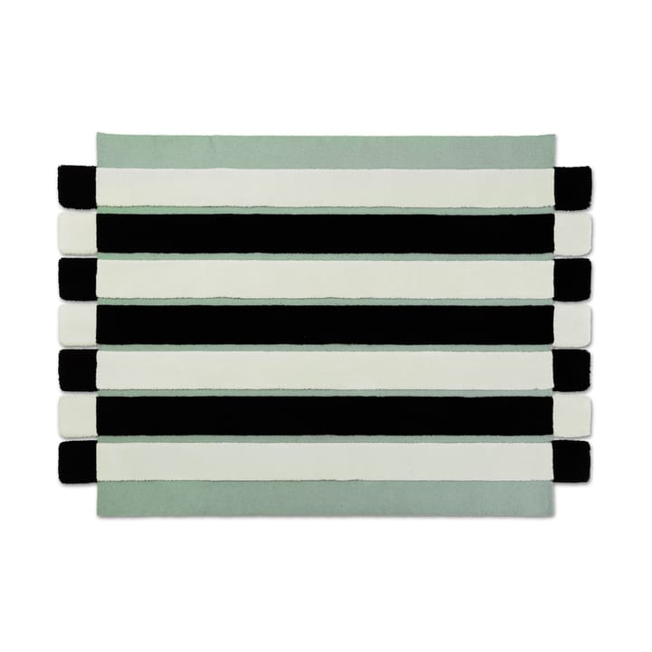 ODC Segment Rug Collection Stripe Chess χαλί - Mint-white-black, 154x200 cm - Ogeborg