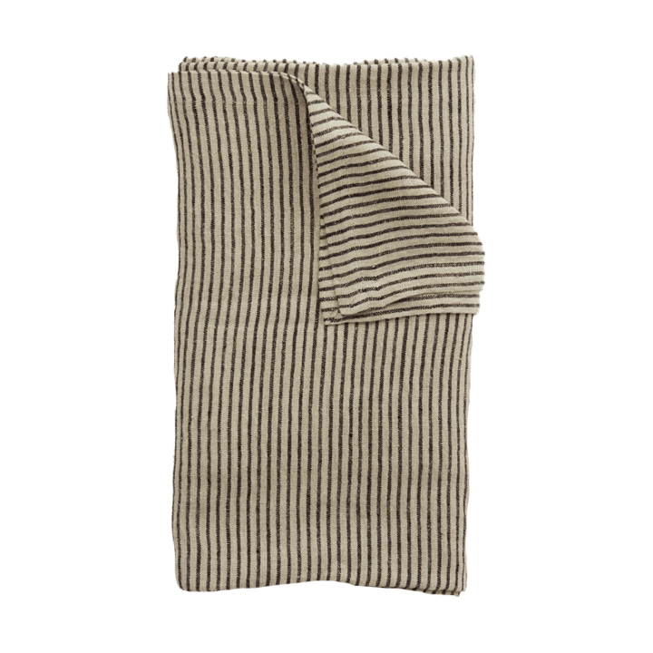 Stripe λινό τραπεζομάντιλο 150x300 εκ. - Μαύρη άμμος - Olsson & Jensen