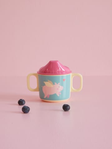 Rice children's mug with two handles 20 cl - Flying pig - RICE