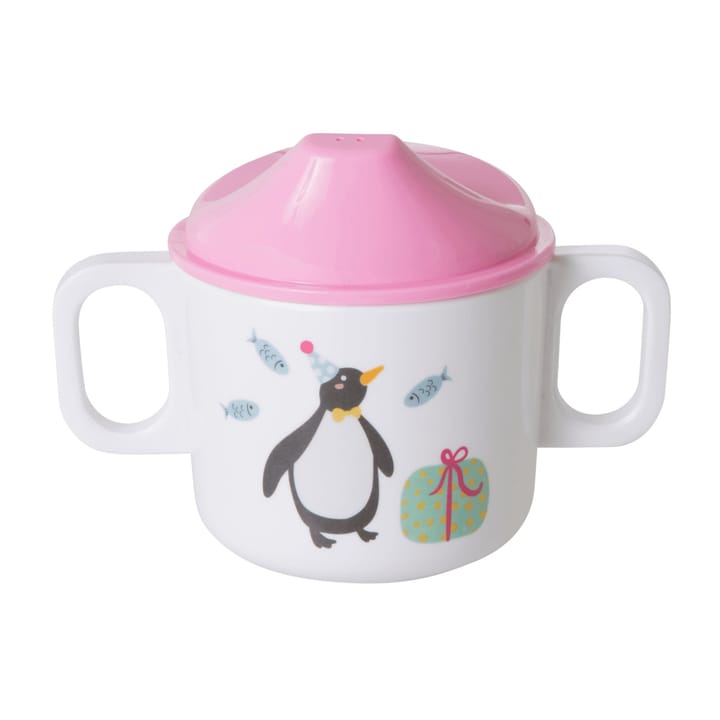 Rice children's mug with two handles 20 cl - Party animal-Ροζ - RICE