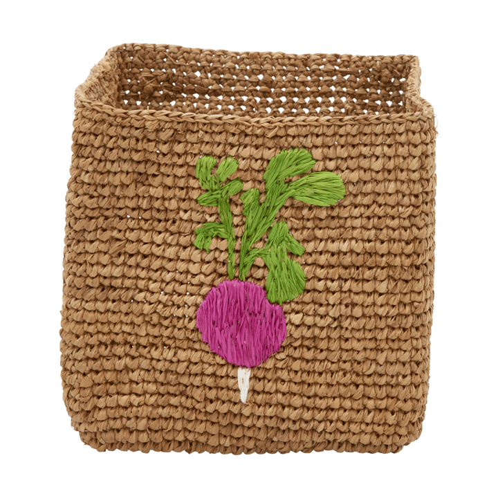 Καλάθι αποθήκευσης Rice raffia 2 τεμάχια, Radish Embroidery-Tea RICE