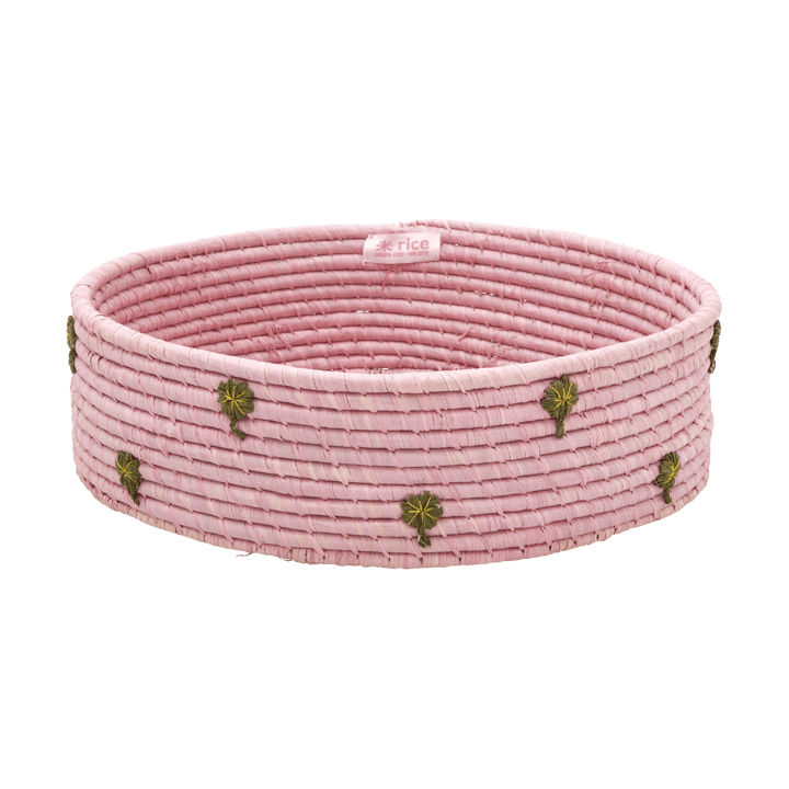 Καλάθι αποθήκευσης Rice raffia χαμηλό Ø35 cm - Pink - RICE