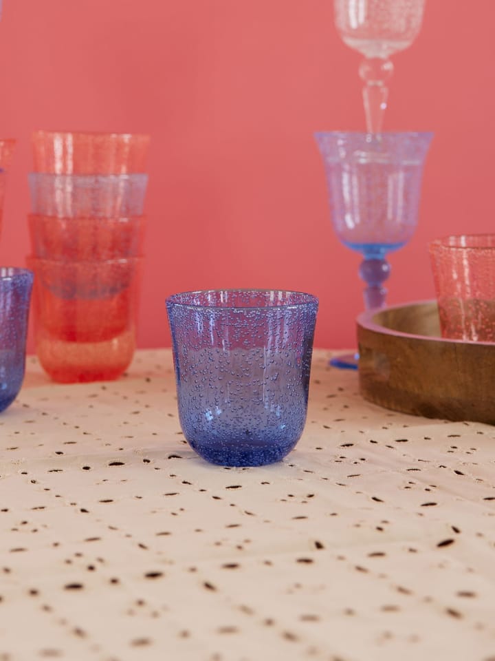 Rice Ποτήρι τύπου tumbler από ακρυλικό bubble design 41 cl, Blue RICE