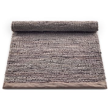 Δερμάτινο χαλί  60x90 cm - ξύλο (καφέ) - Rug Solid