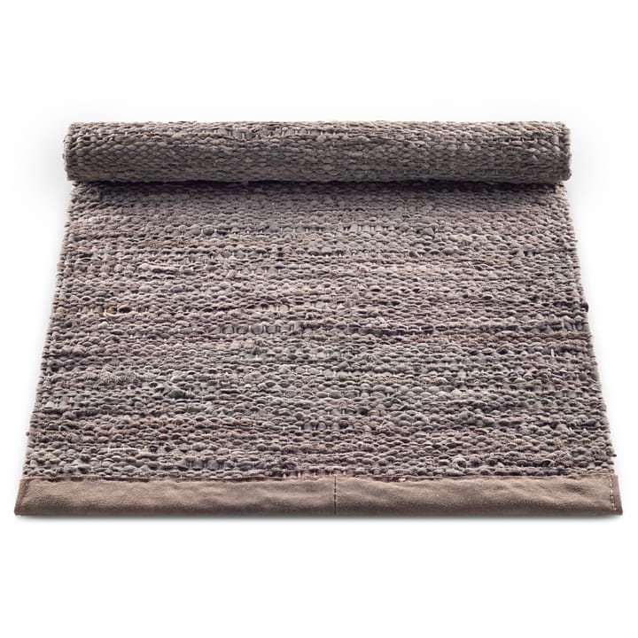 Δερμάτινο χαλί  60x90 cm - ξύλο (καφέ) - Rug Solid