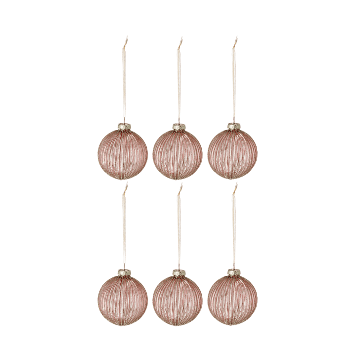 Γιορτινά μπιχλιμπίδια 6-pack - Rose gold - Scandi Living