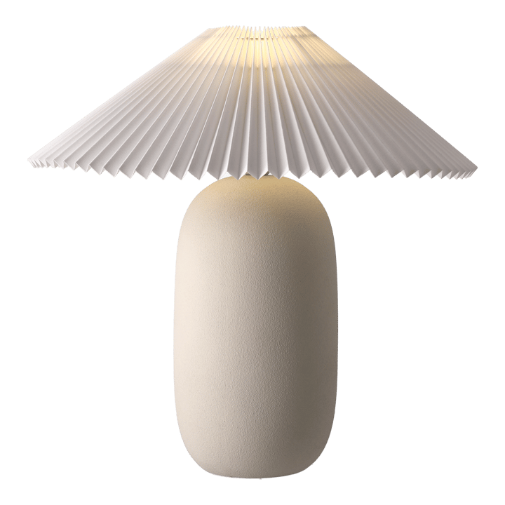 Boulder επιτραπέζιο φωτιστικό 48 cm beige-pleated white, Βάση λάμπας Scandi Living