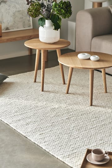 Braided μάλλινο χαλί natural white - 170x240 cm - Scandi Living