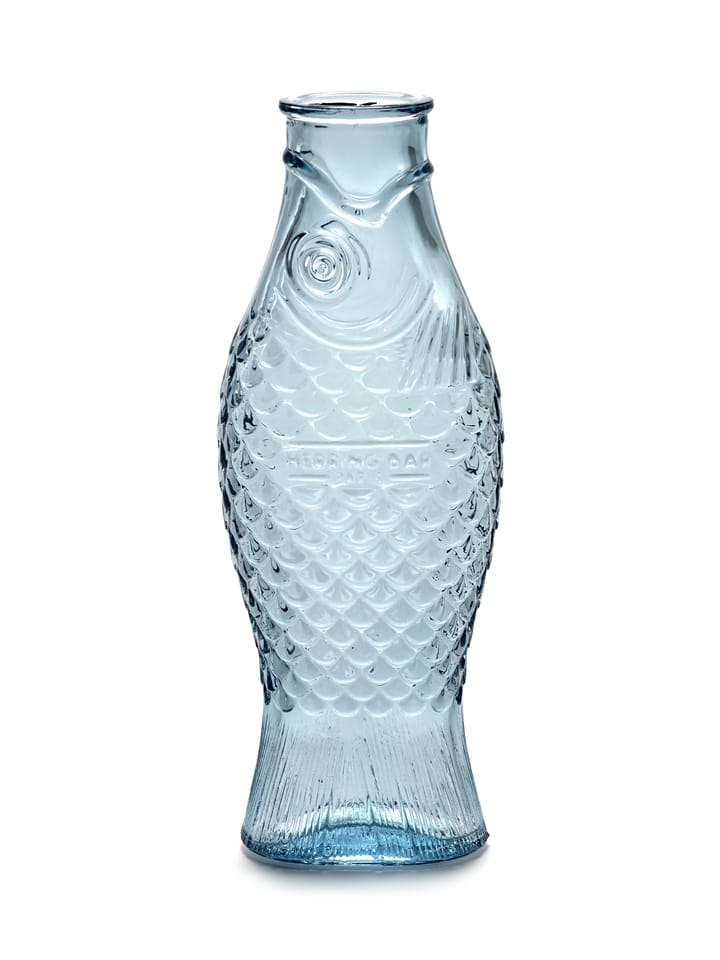 Fish & Fish γυάλινο μπουκάλι 85 cl, Light blue Serax