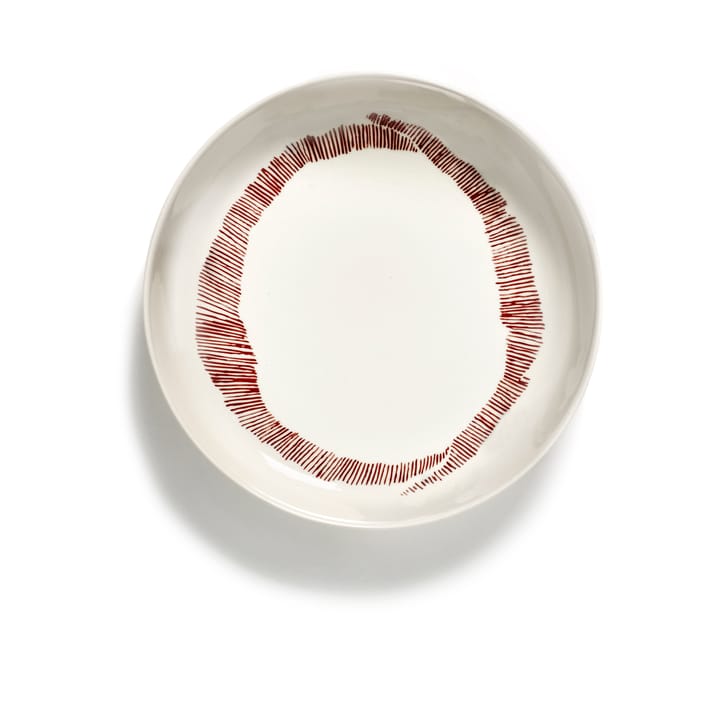 Ottolenghi Feast βαθύ πιάτο Ø22 cm συσκευασία 2 τεμαχίων - White stripes-red - Serax