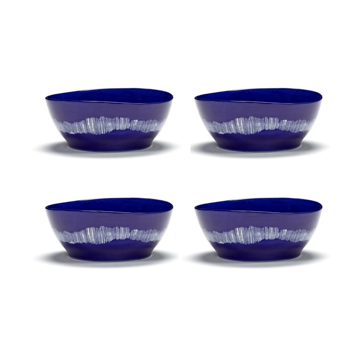 Ottolenghi Feast μπολ L Ø17 cm συσκευασία 4 τεμαχίων - Dark blue stripes-white - Serax