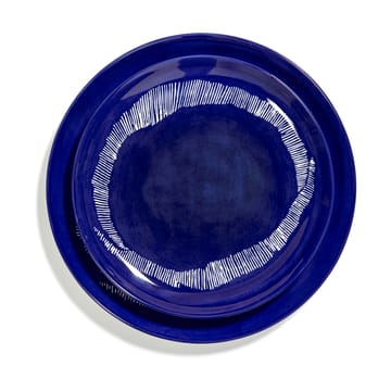 Ottolenghi Feast πιάτο M Ø22,5 cm συσκευασία 2 τεμαχίων - Dark blue stripes-white - Serax