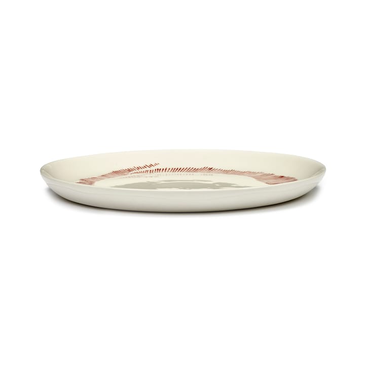 Ottolenghi Feast πιάτο M Ø22,5 cm συσκευασία 2 τεμαχίων - White stripes-red - Serax