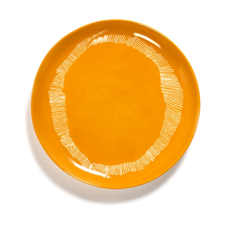 Ottolenghi Feast πιάτο M Ø22,5 cm συσκευασία 2 τεμαχίων - Yellow stripes-white - Serax