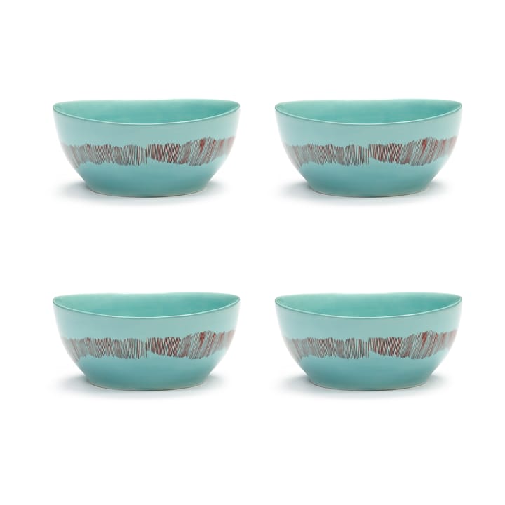 Ottolenghi Feast μπολ S Ø15 cm συσκευασία 4 τεμαχίων - Azure stripes-red - Serax