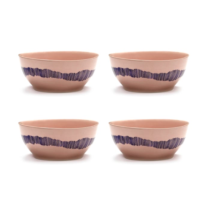 Ottolenghi Feast μπολ S Ø15 cm συσκευασία 4 τεμαχίων - Pink stripes blue - Serax