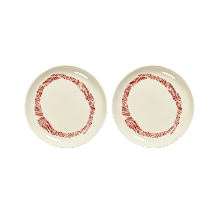 Ottolenghi Feast πιάτο S Ø19 cm συσκευασία 2 τεμαχίων - White stripes-red - Serax