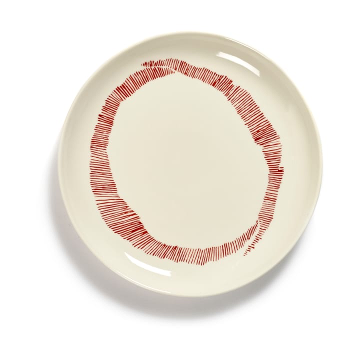 Ottolenghi Feast πιάτο S Ø19 cm συσκευασία 2 τεμαχίων - White stripes-red - Serax