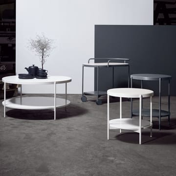 Βοηθητικό τραπέζι, Lene - Λευκό, ψηλό, καπλαμάς φλαμουριάς με λευκό πιγμέντο - SMD Design